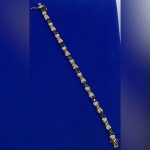 Sterling Silver Vermeil Ross Simons Sapphire Tennis Bracelet